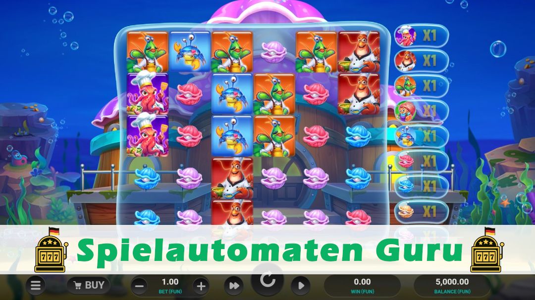 Screenshot der Demo-Version des Spiels Octos Crab Shack Demo des Spielautomaten Octos Crab Shack