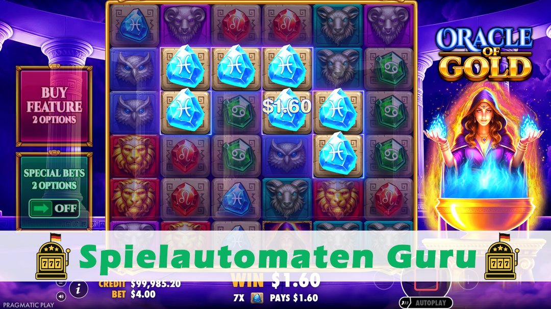 Demo des Spielautomaten Oracle of Gold