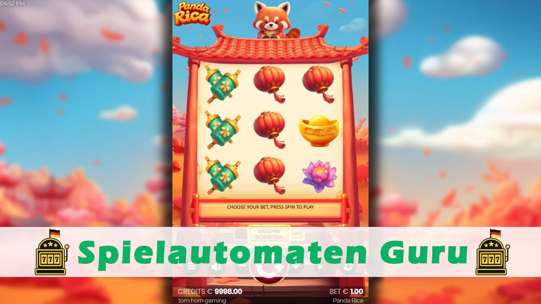 Screenshot der Demo-Version des Spiels Panda Rica Demo des Spielautomaten Panda Rica