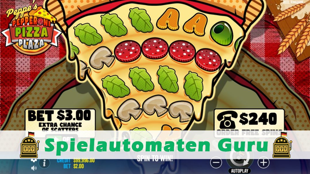 Screenshot der Demo-Version des Spiels Peppes Pepperoni Pizza Plaza Demo des Spielautomaten Peppes Pepperoni Pizza Plaza