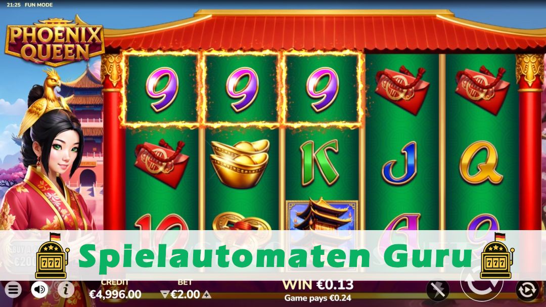 Screenshot der Demo-Version des Spiels Phoenix Queen Demo des Spielautomaten Phoenix Queen