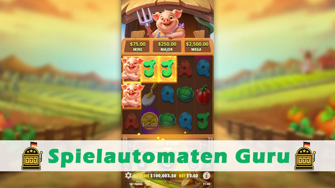Screenshot der Demo-Version des Spiels Pig Farm Demo des Spielautomaten Pig Farm