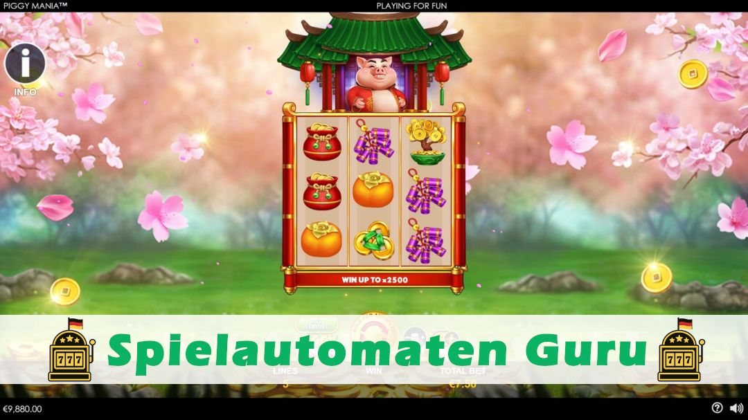 Screenshot der Demo-Version des Spiels Piggy Mania Demo des Spielautomaten Piggy Mania