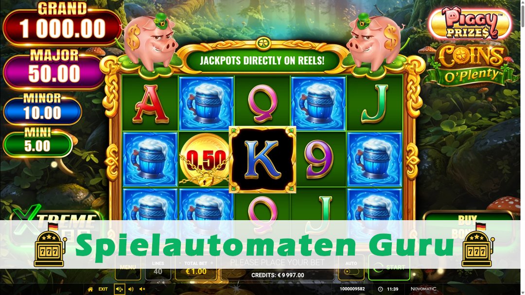 Screenshot der Demo-Version des Spiels Piggy Prizes Coins O Plenty Demo des Spielautomaten Piggy Prizes Coins O Plenty