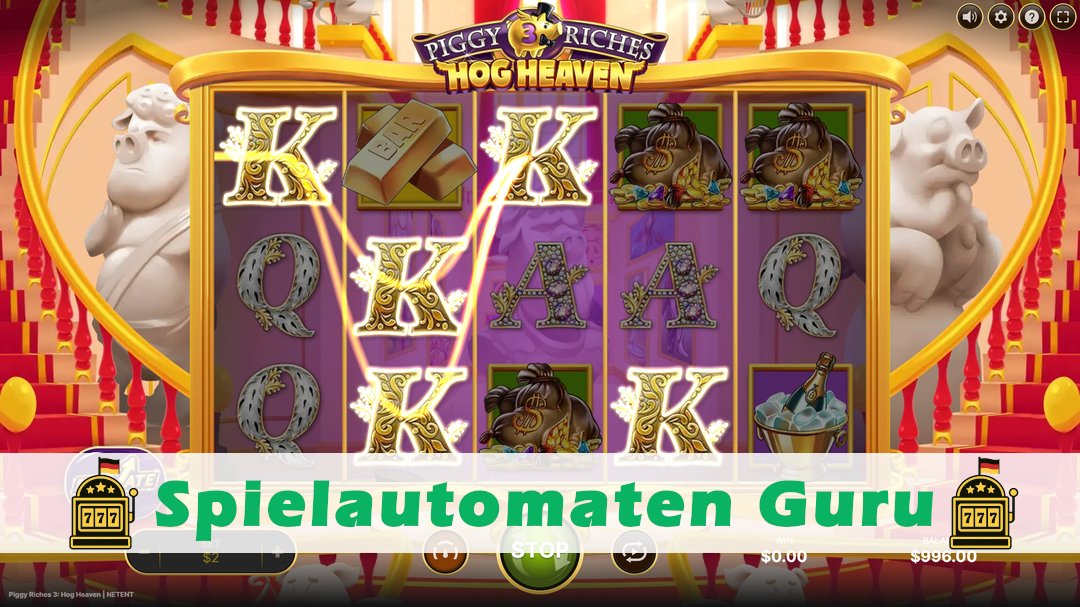 Screenshot der Demo-Version des Spiels Piggy Riches 3 Hog Heaven Demo des Spielautomaten Piggy Riches 3 Hog Heaven