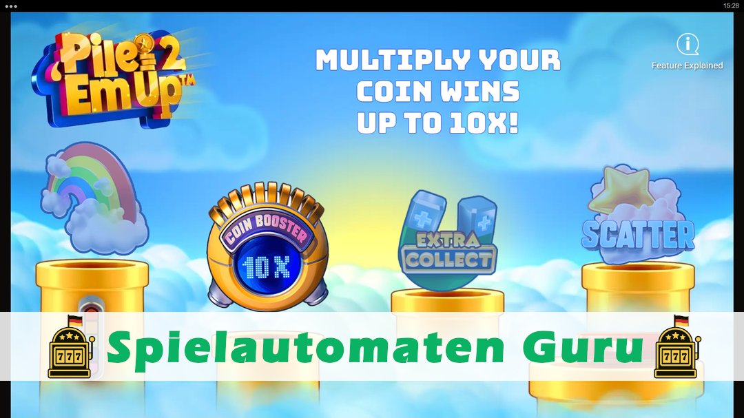 Screenshot der Demo-Version des Spiels Pile Em Up 2 Demo des Spielautomaten Pile Em Up 2