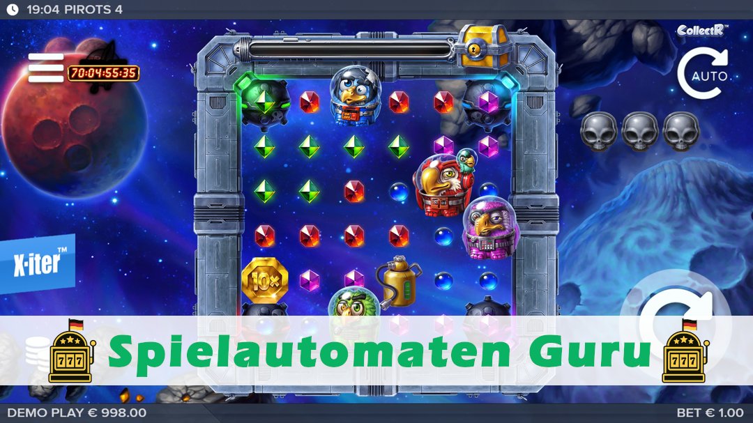 Screenshot der Demo-Version des Spiels Pirots 4 Demo des Spielautomaten Pirots 4