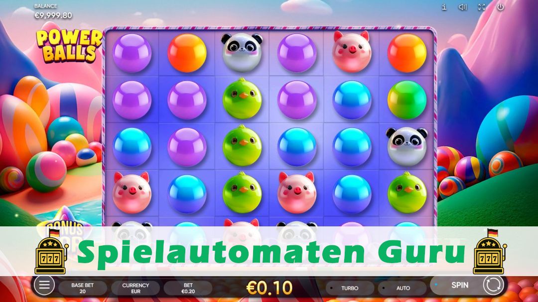 Screenshot der Demo-Version des Spiels Power Balls Demo des Spielautomaten Power Balls