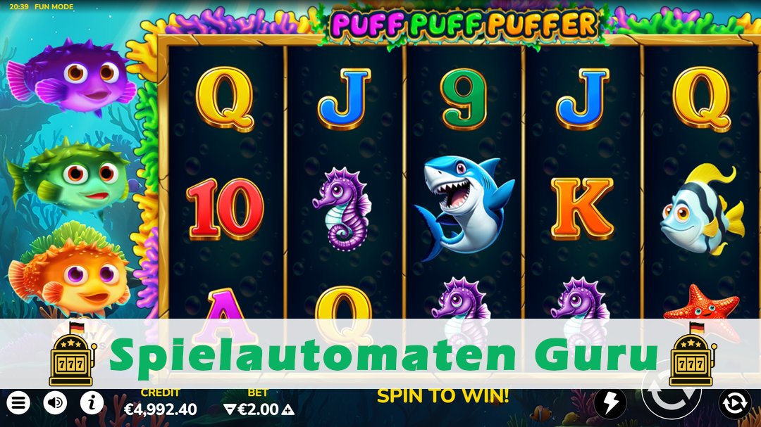 Screenshot der Demo-Version des Spiels Puff Puff Puffer Demo des Spielautomaten Puff Puff Puffer