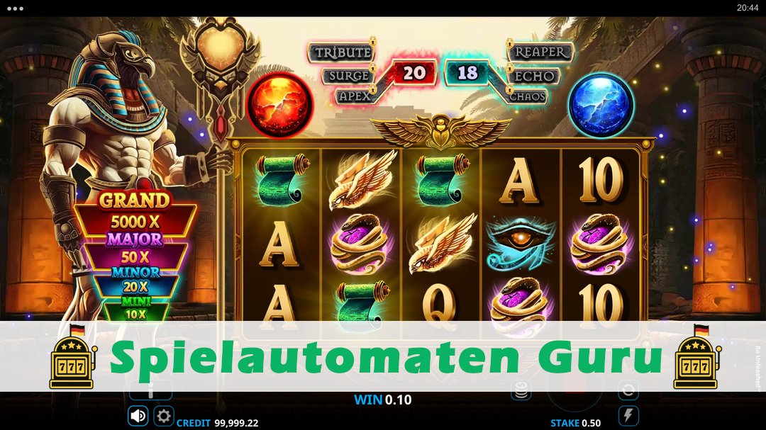 Demo des Spielautomaten Ra Unleashed