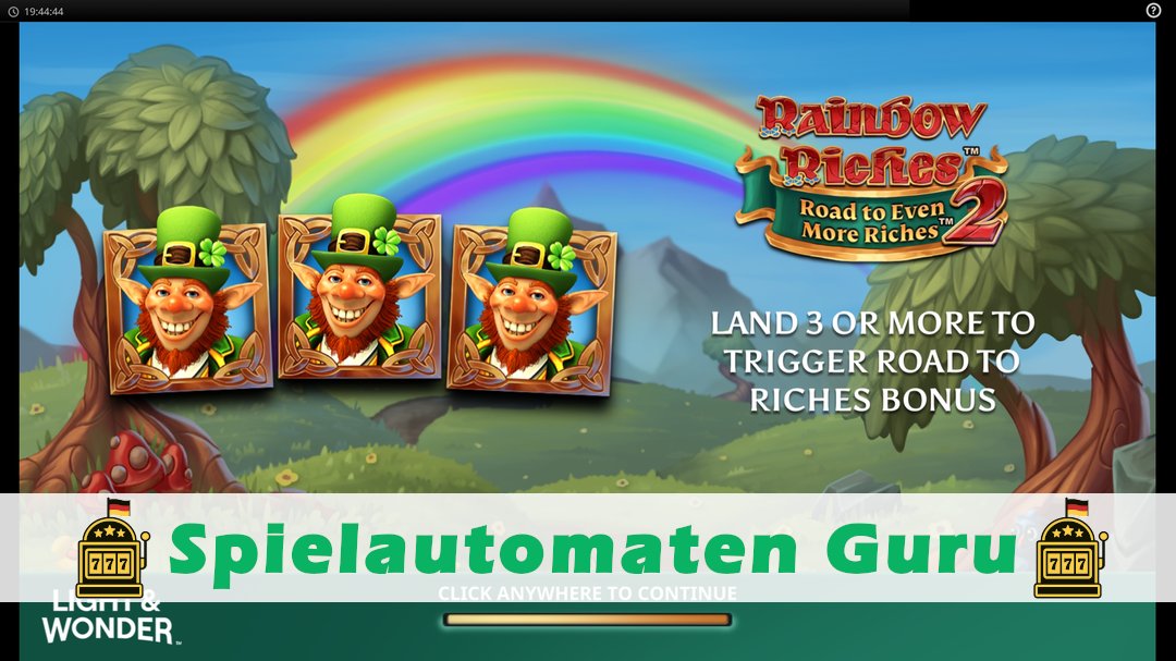 Screenshot der Demo-Version des Spiels Rainbow Riches Road to Even More Riches 2 Demo des Spielautomaten Rainbow Riches Road to Even More Riches 2