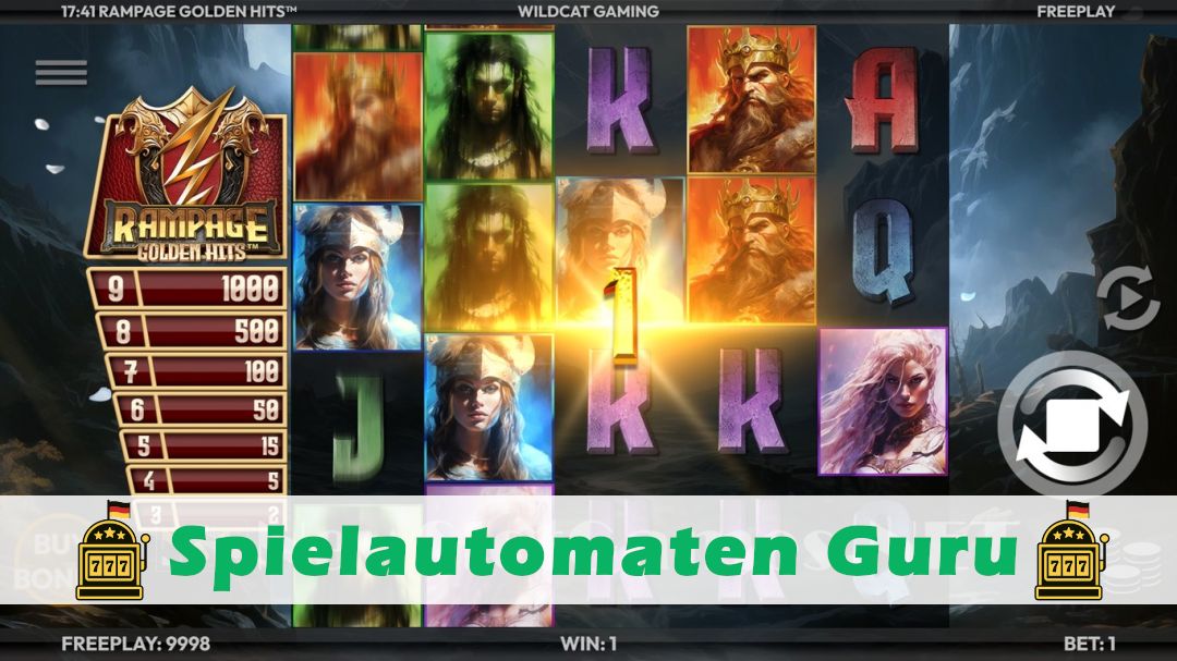 Screenshot der Demo-Version des Spiels Rampage Golden Hits Demo des Spielautomaten Rampage Golden Hits