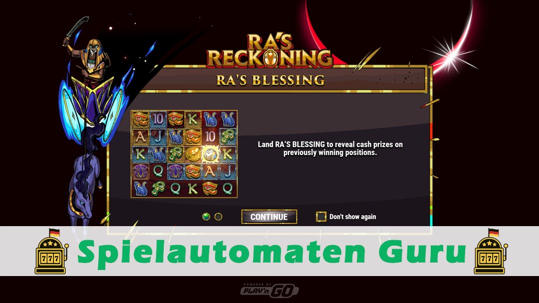 Screenshot der Demo-Version des Spiels Ra's Reckoning Demo des Spielautomaten Ra's Reckoning