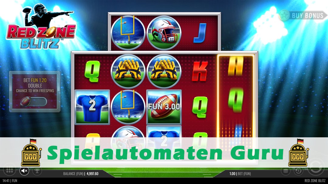 Screenshot der Demo-Version des Spiels Red Zone Blitz Hold & Win Demo des Spielautomaten Red Zone Blitz Hold & Win