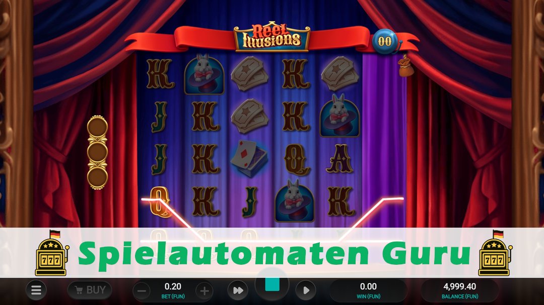 Screenshot der Demo-Version des Spiels Reel Illusions Dream Drop Demo des Spielautomaten Reel Illusions Dream Drop