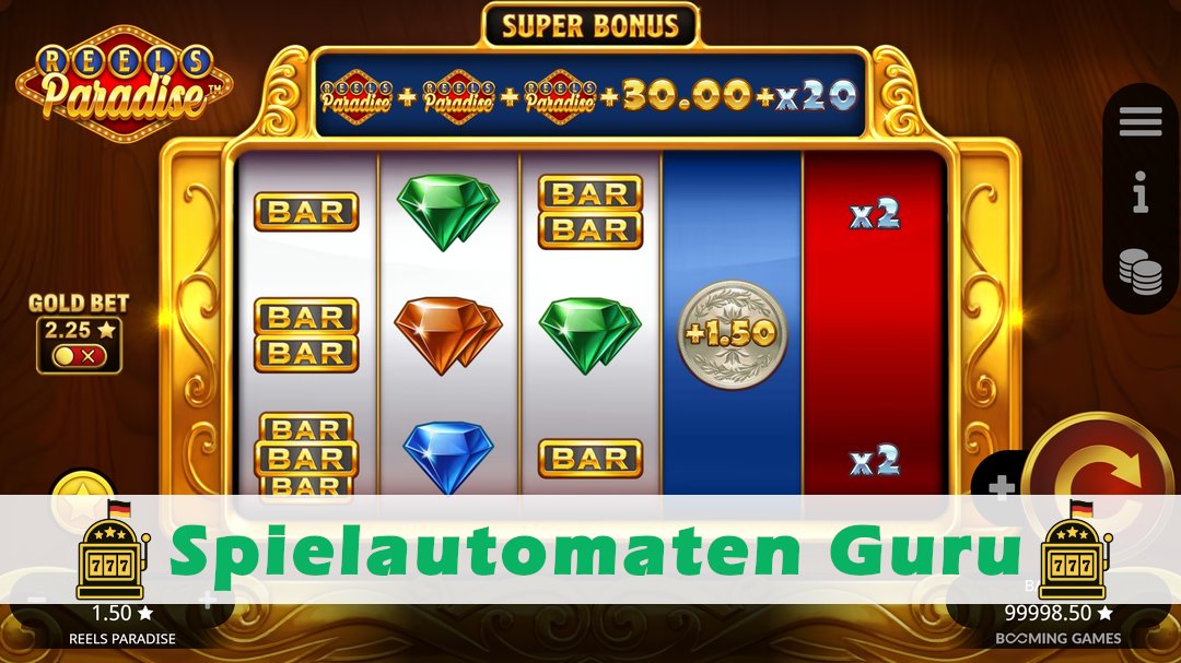 Screenshot der Demo-Version des Spiels Reels Paradise Demo des Spielautomaten Reels Paradise