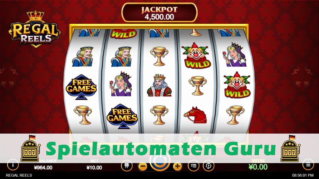 Screenshot der Demo-Version des Spiels Regal Reels Demo des Spielautomaten Regal Reels