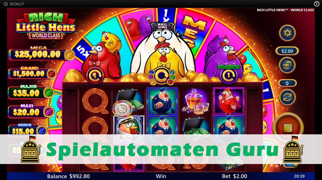 Screenshot der Demo-Version des Spiels Rich Little Hens World Class Demo des Spielautomaten Rich Little Hens World Class