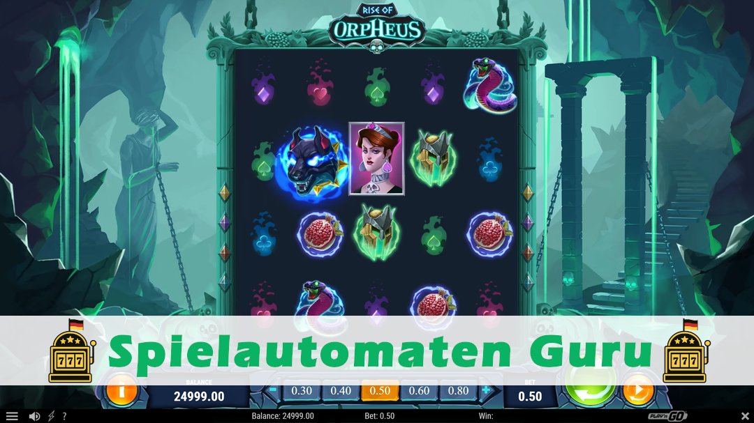 Screenshot der Demo-Version des Spiels Rise of Orpheus Demo des Spielautomaten Rise of Orpheus