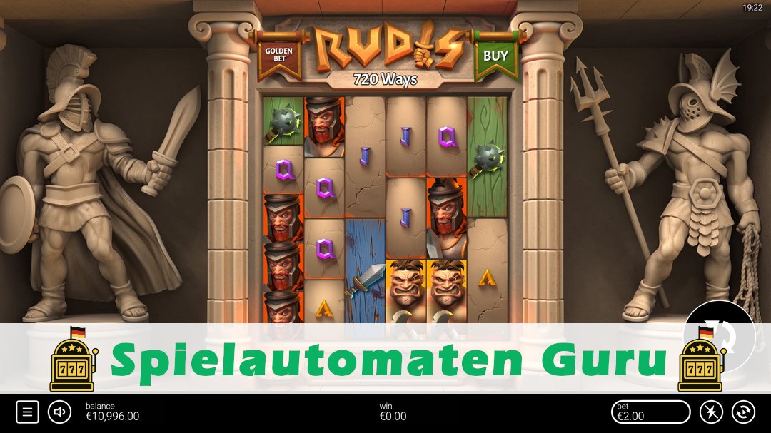 Screenshot der Demo-Version des Spiels Rudis Demo des Spielautomaten Rudis