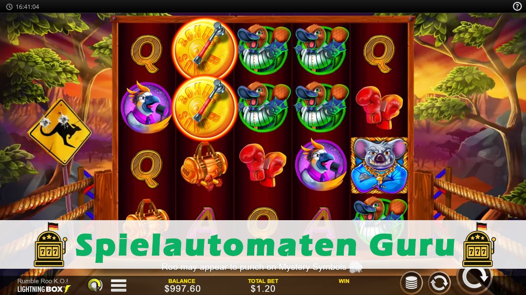 Screenshot der Demo-Version des Spiels Rumble Roo K.O. Demo des Spielautomaten Rumble Roo K.O.