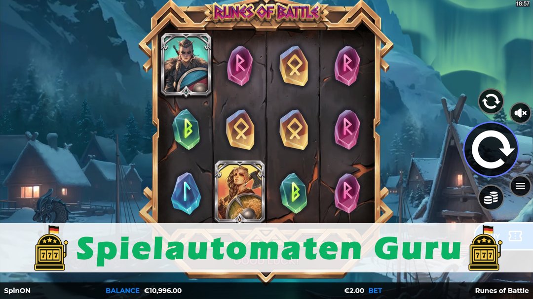 Screenshot der Demo-Version des Spiels Runes of Battle Demo des Spielautomaten Runes of Battle