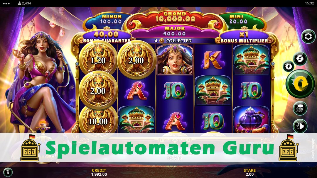 Screenshot der Demo-Version des Spiels Shisha Spins Demo des Spielautomaten Shisha Spins