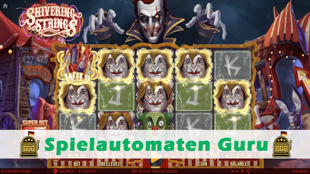 Demo des Spielautomaten Shivering Strings