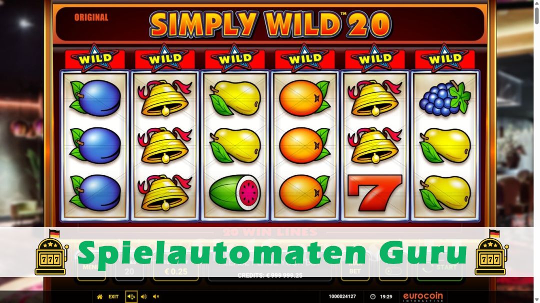 Screenshot der Demo-Version des Spiels Simply Wild 20 Demo des Spielautomaten Simply Wild 20