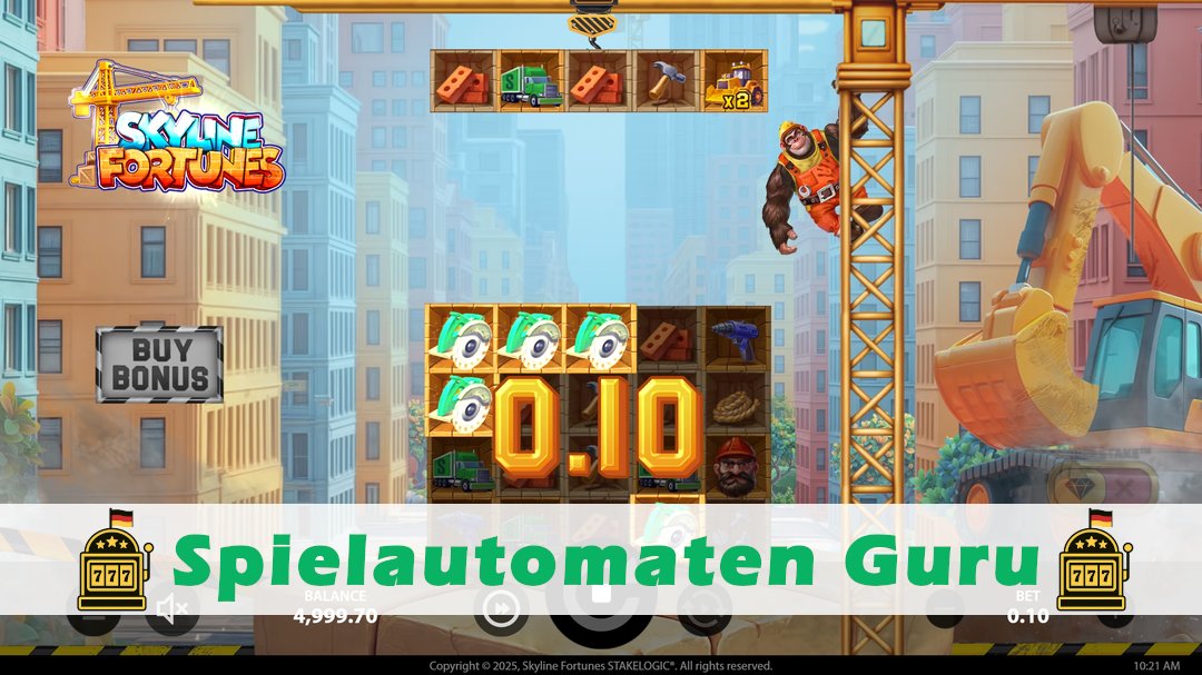 Screenshot der Demo-Version des Spiels Skyline Fortunes Demo des Spielautomaten Skyline Fortunes