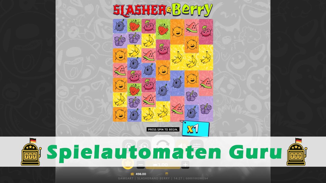 Screenshot der Demo-Version des Spiels Slasher & Berry Demo des Spielautomaten Slasher & Berry