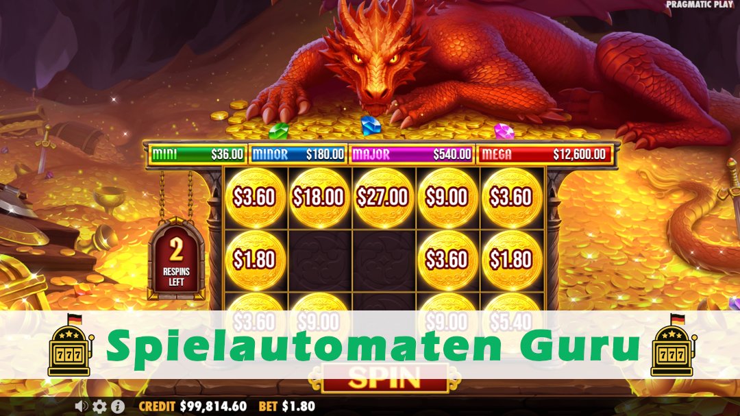 Screenshot der Demo-Version des Spiels Sleeping Dragon Demo des Spielautomaten Sleeping Dragon