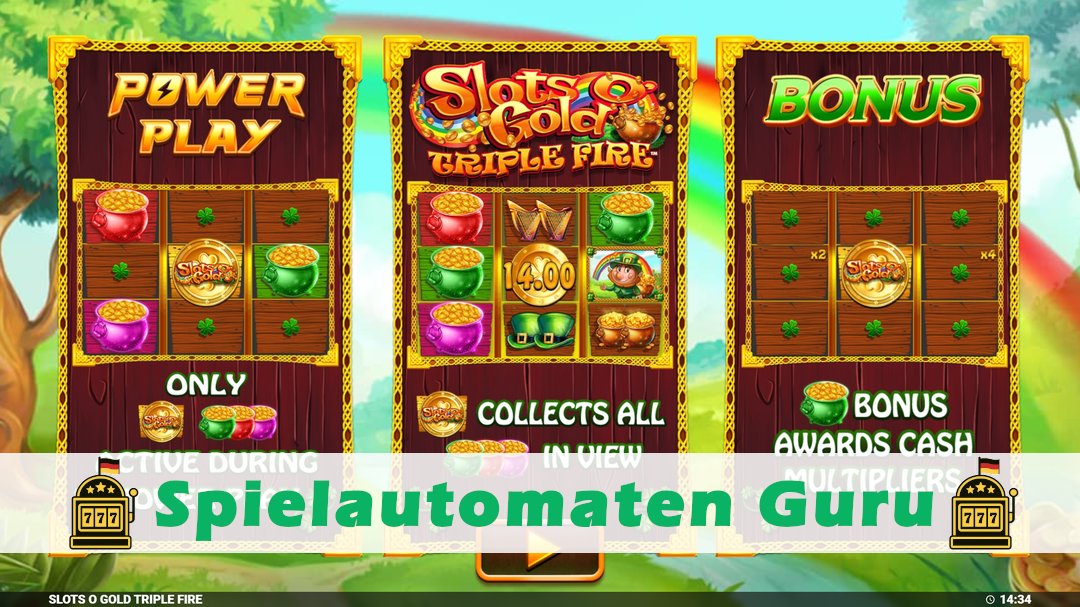 Screenshot der Demo-Version des Spiels Slots O Gold Triple Fire Demo des Spielautomaten Slots O Gold Triple Fire