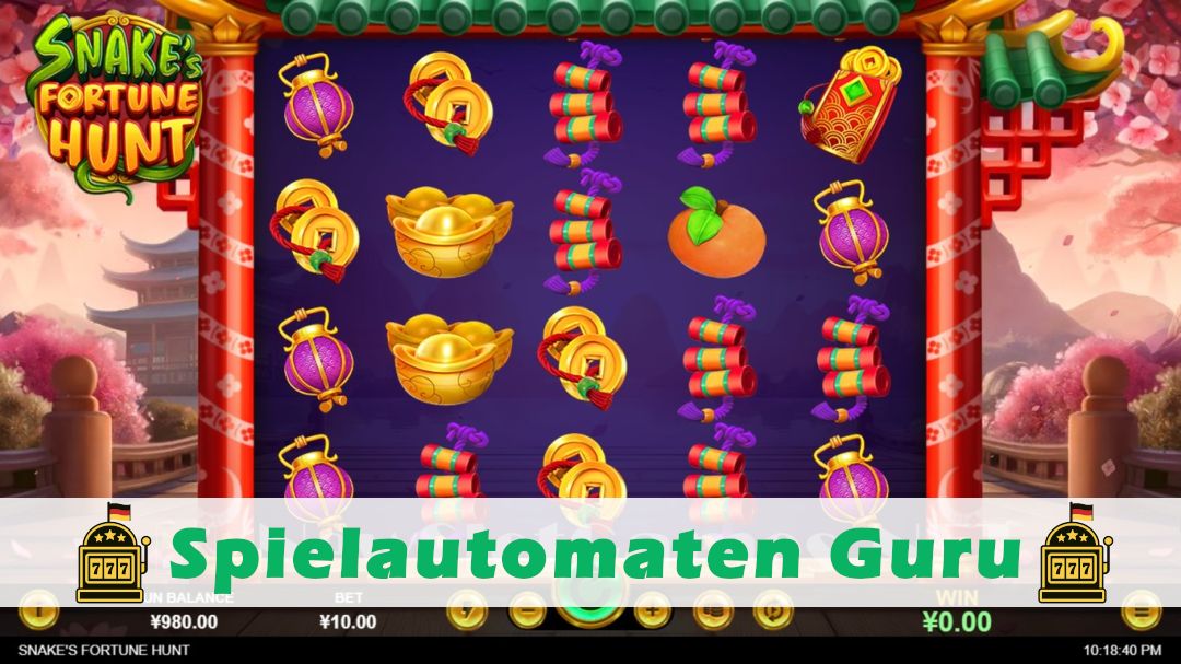 Screenshot der Demo-Version des Spiels Snakes Fortune Hunt Demo des Spielautomaten Snakes Fortune Hunt