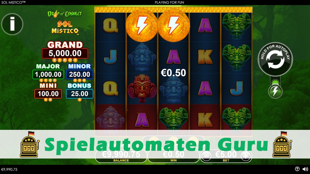 Screenshot der Demo-Version des Spiels Sol Mistico Demo des Spielautomaten Sol Mistico