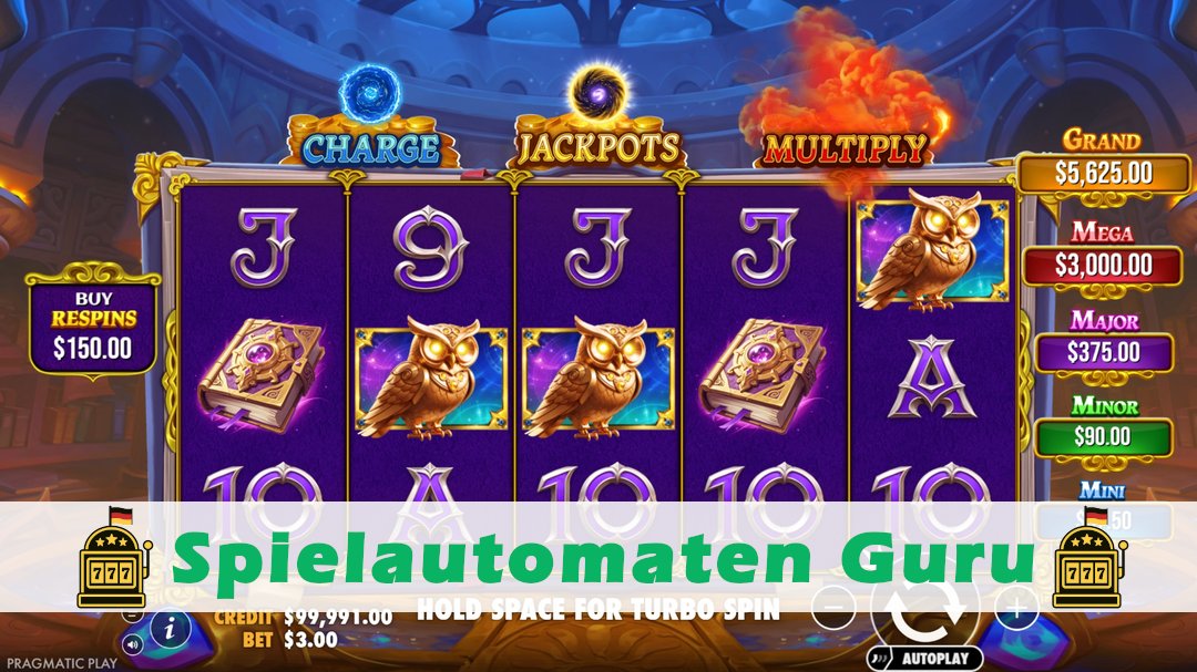 Screenshot der Demo-Version des Spiels Spellmaster Demo des Spielautomaten Spellmaster