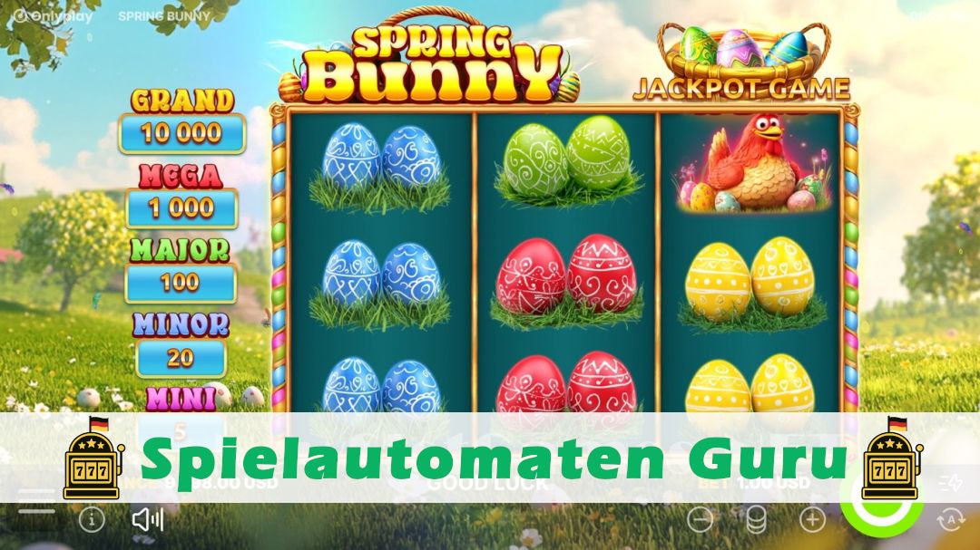 Screenshot der Demo-Version des Spiels Spring Bunny Demo des Spielautomaten Spring Bunny