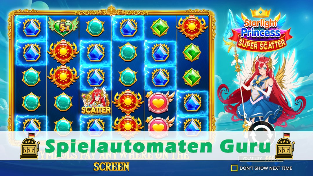 Screenshot der Demo-Version des Spiels Starlight Princess Super Scatter Demo des Spielautomaten Starlight Princess Super Scatter