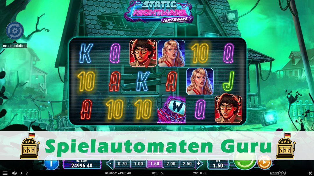 Screenshot der Demo-Version des Spiels Static Nightmare Abyssways Demo des Spielautomaten Static Nightmare Abyssways