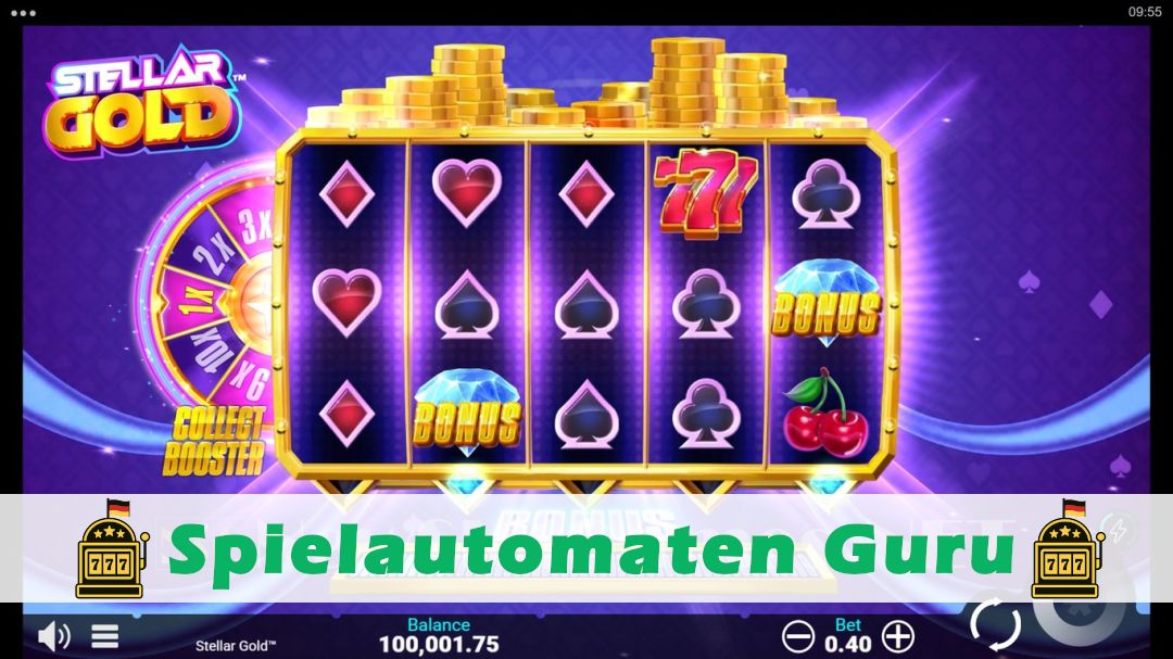 Screenshot der Demo-Version des Spiels Stellar Gold Demo des Spielautomaten Stellar Gold