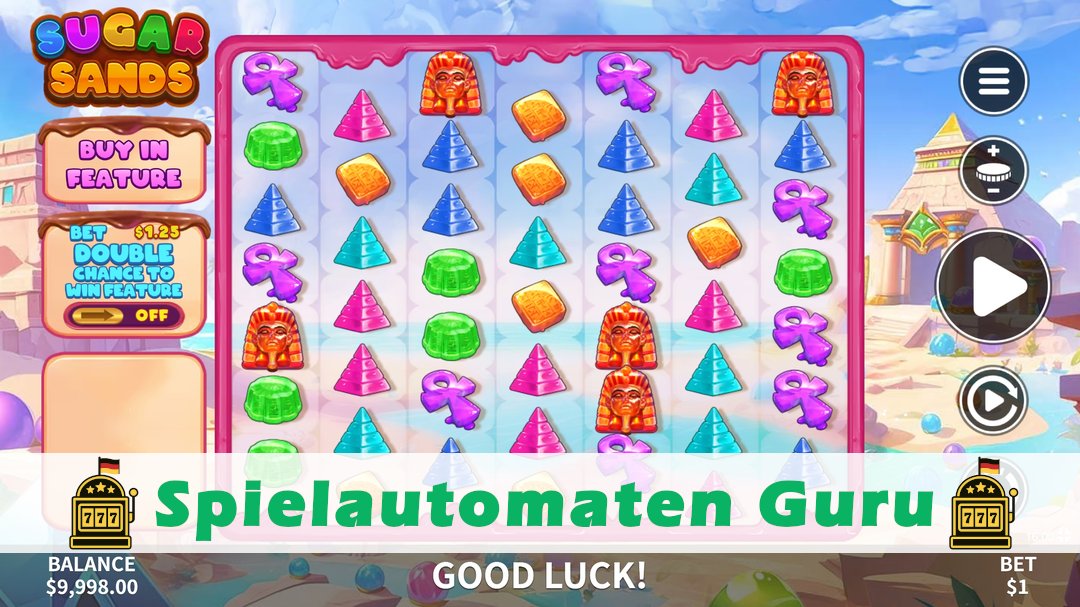 Screenshot der Demo-Version des Spiels Sugar Sands Demo des Spielautomaten Sugar Sands