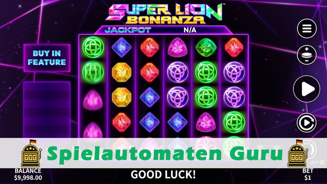 Screenshot der Demo-Version des Spiels Super Lion Bonanza Demo des Spielautomaten Super Lion Bonanza