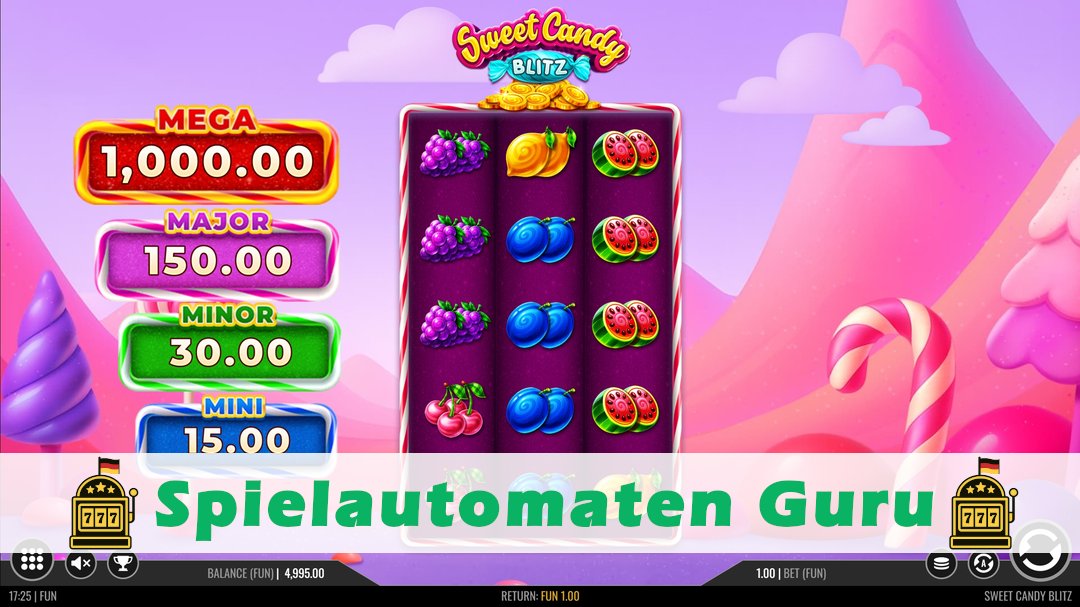 Screenshot der Demo-Version des Spiels Sweet Candy Blitz Demo des Spielautomaten Sweet Candy Blitz