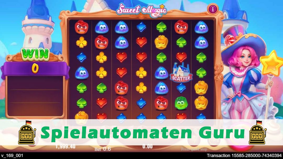 Screenshot der Demo-Version des Spiels Sweet Magic Demo des Spielautomaten Sweet Magic