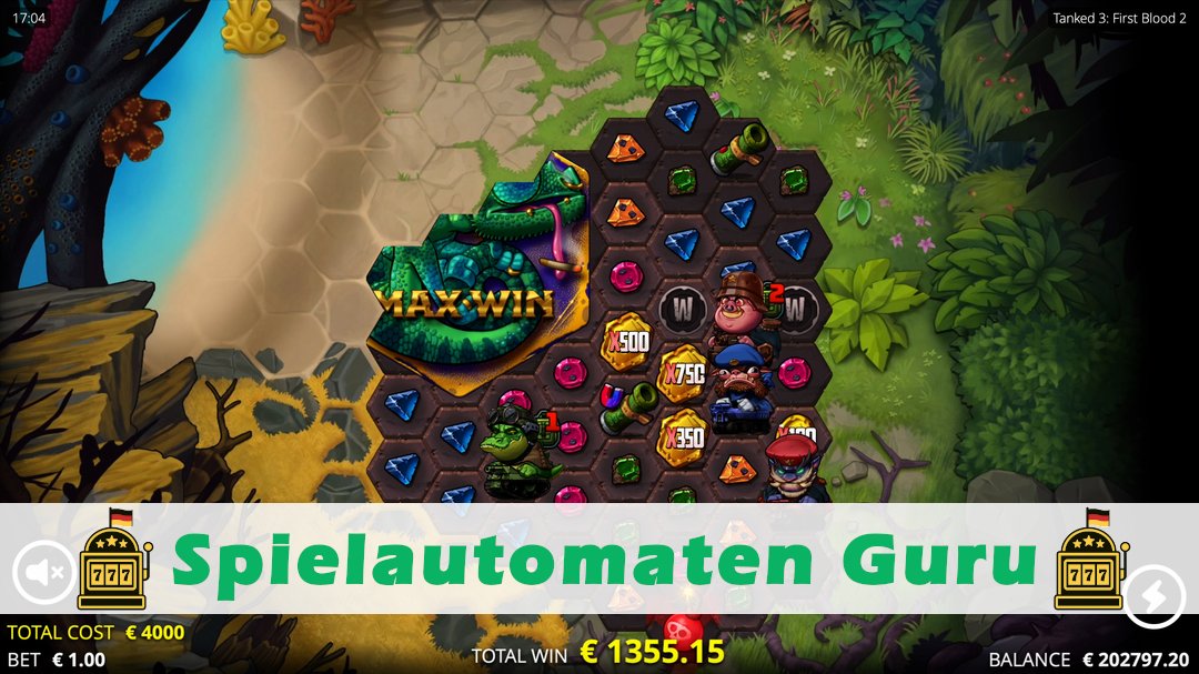 Screenshot der Demo-Version des Spiels Tanked 3 First Blood 2 Demo des Spielautomaten Tanked 3 First Blood 2