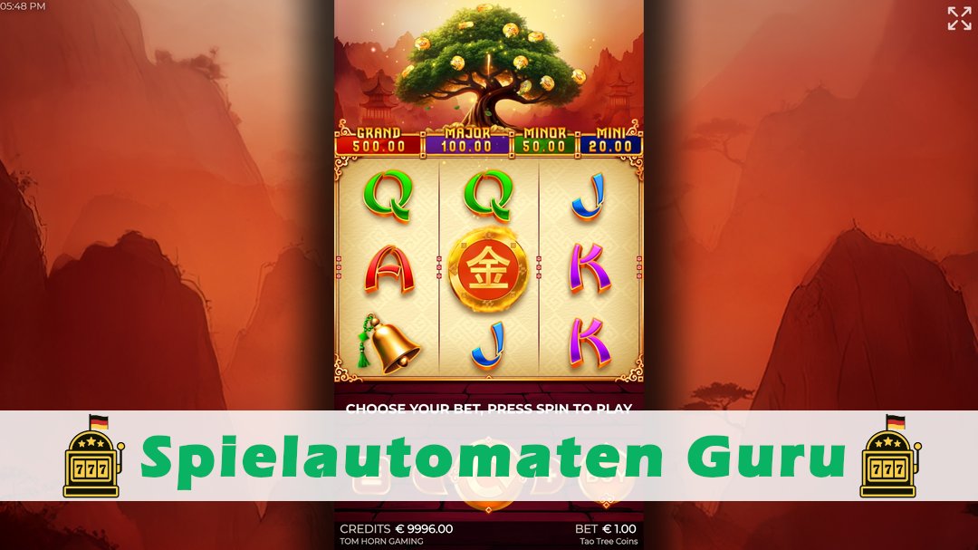 Demo des Spielautomaten Tao Tree Coins