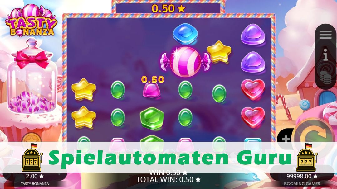 Screenshot der Demo-Version des Spiels Tasty Bonanza Demo des Spielautomaten Tasty Bonanza