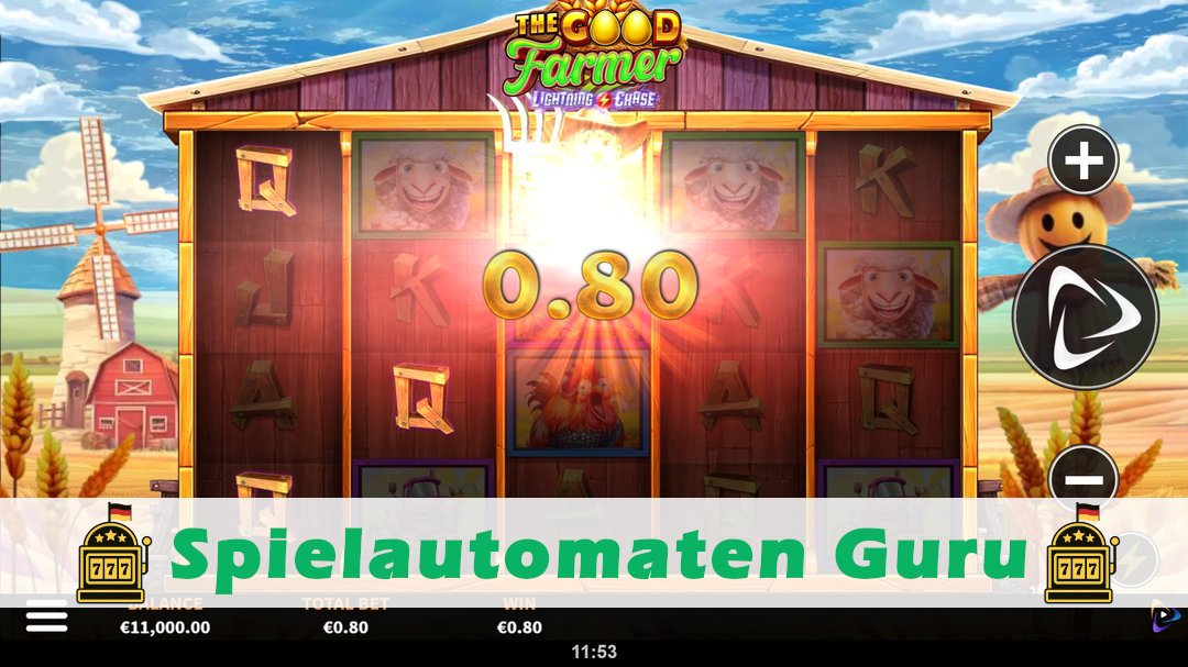 Screenshot der Demo-Version des Spiels The Good Farmer Demo des Spielautomaten The Good Farmer
