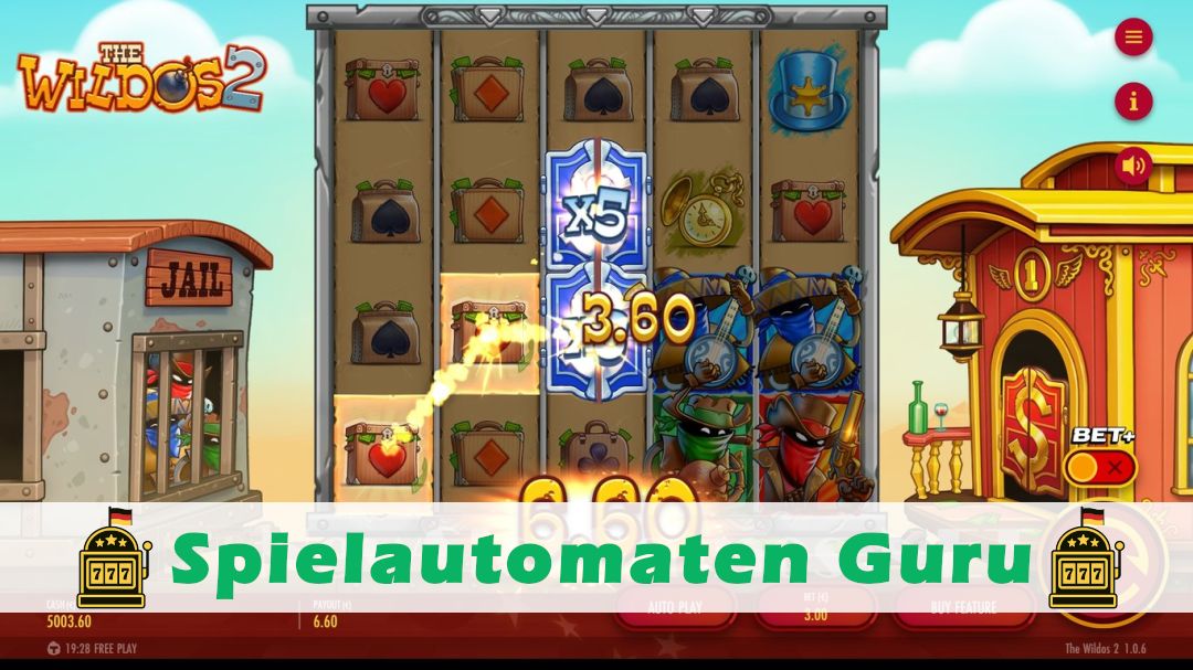 Screenshot der Demo-Version des Spiels The Wildos 2 Demo des Spielautomaten The Wildos 2