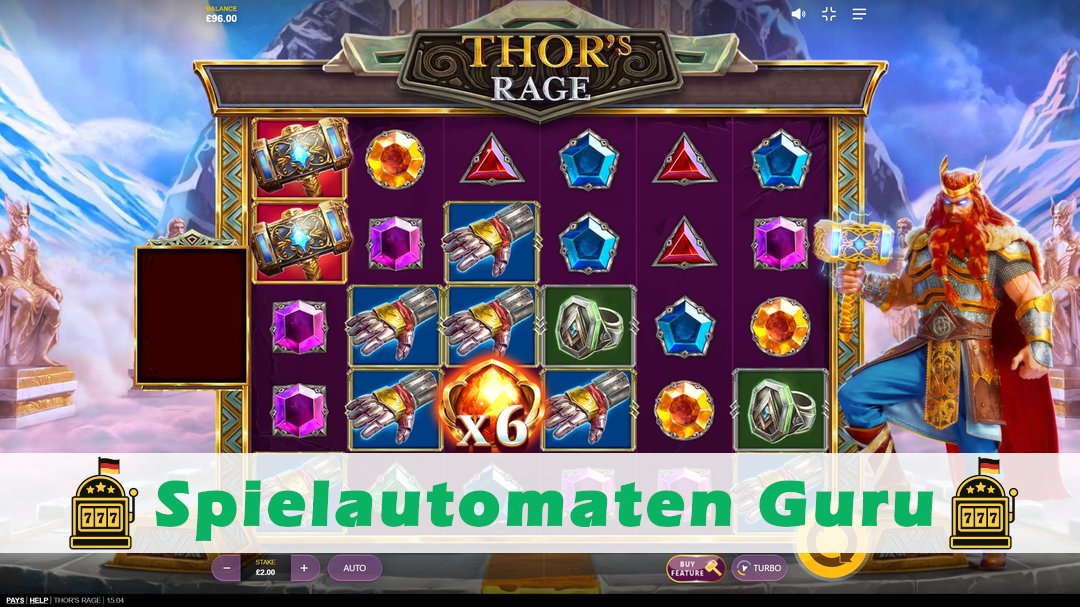 Screenshot der Demo-Version des Spiels Thors Rage Demo des Spielautomaten Thors Rage